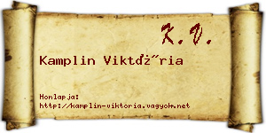 Kamplin Viktória névjegykártya